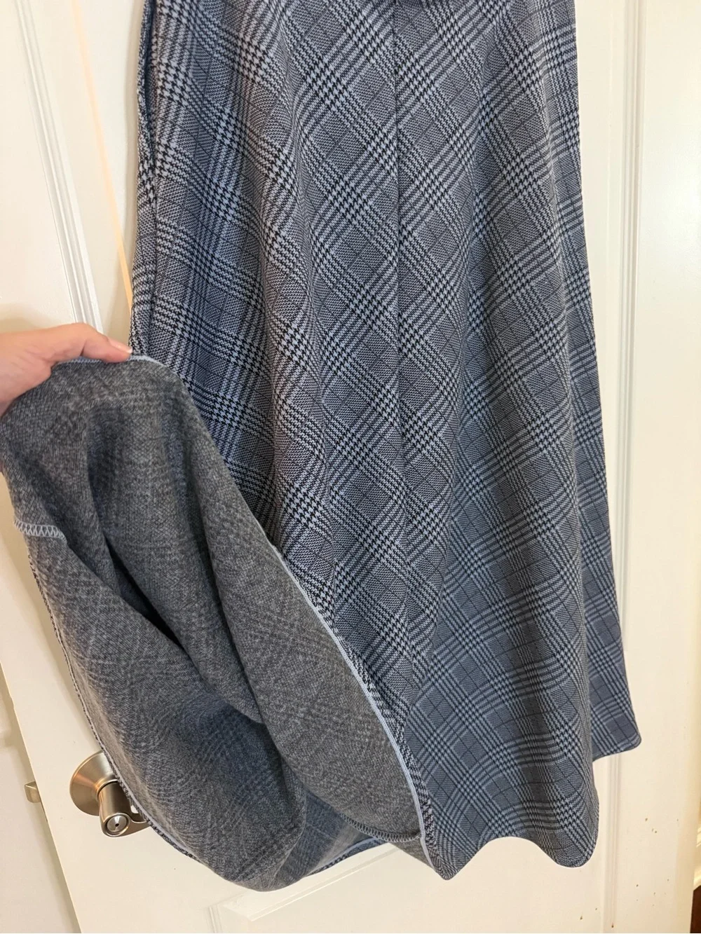 NWT HALARA Blue Plaid A-Line Midi Skirt - Picture 10 of 10